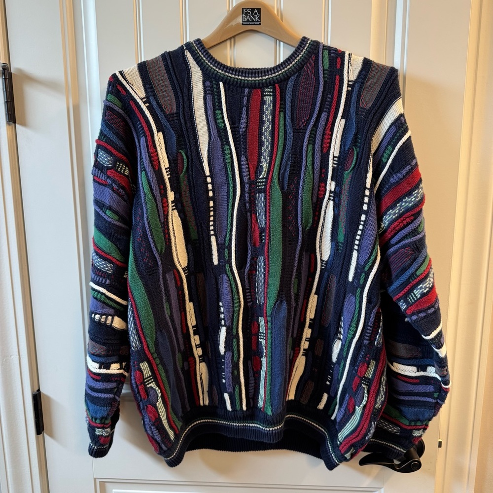 Cotton Traders XL Coogi Style Textured Sweater